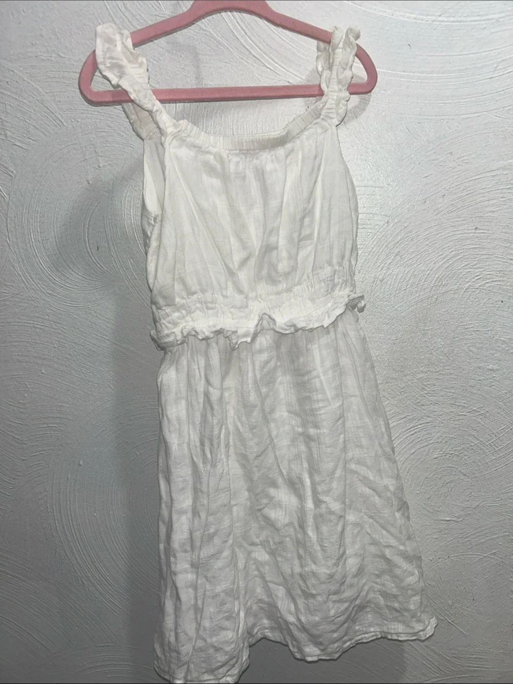 Old Navy White Girls' Ruffled Tank Dress
